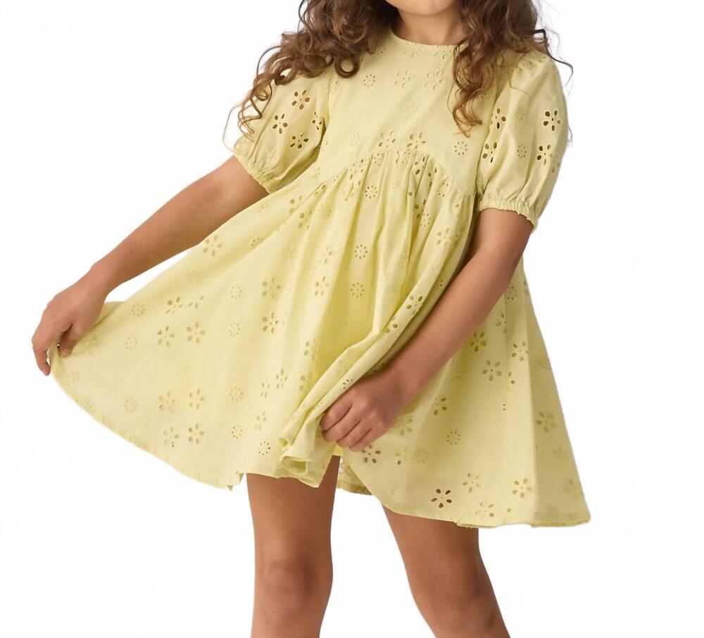 NEW RYLEE + CRU rose dress in citron